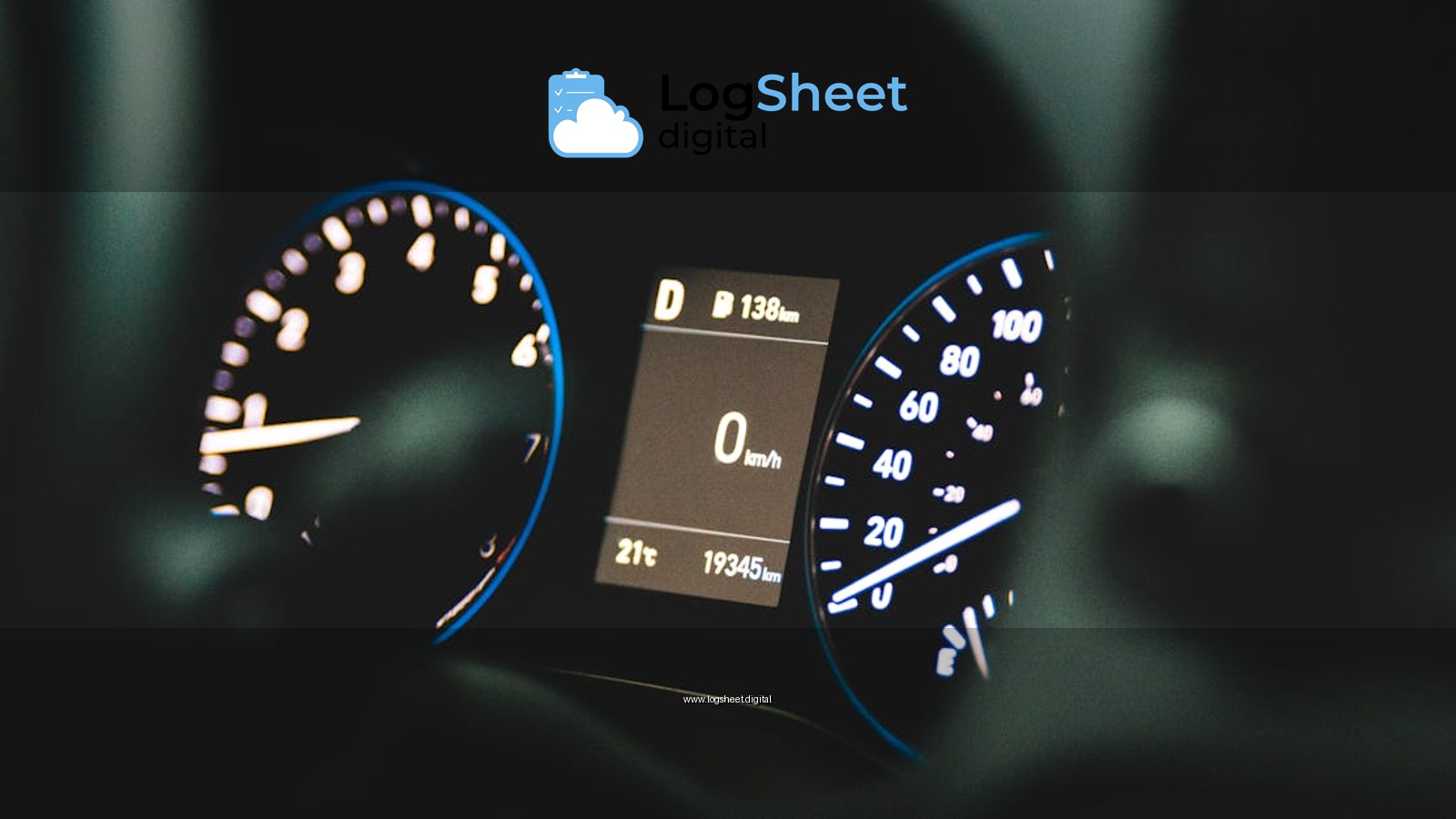A detailed view of a car's dashboard display showing zero speed and odometer reading of 19345 km.