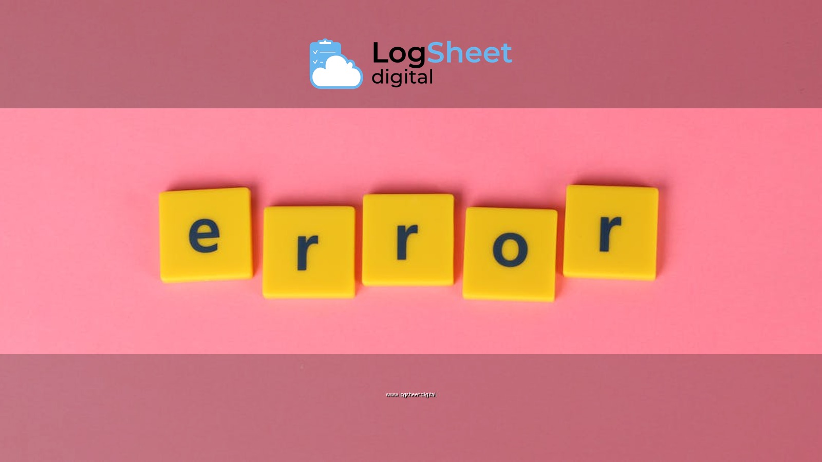 Yellow block letters spelling 'error' on a vibrant pink background, capturing a playful message.