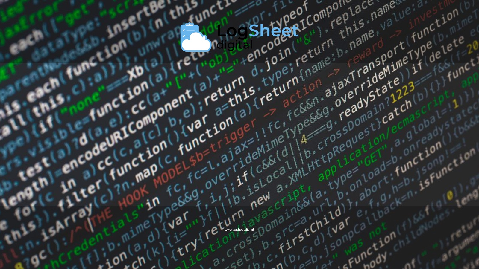 Close-up of colorful programming code displayed on a computer screen.