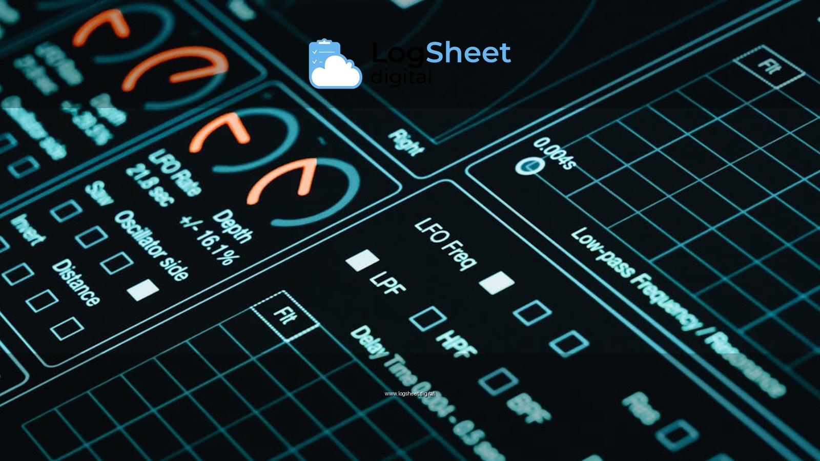 Close-up of a digital interface showcasing futuristic graphs and data analytics in low light.