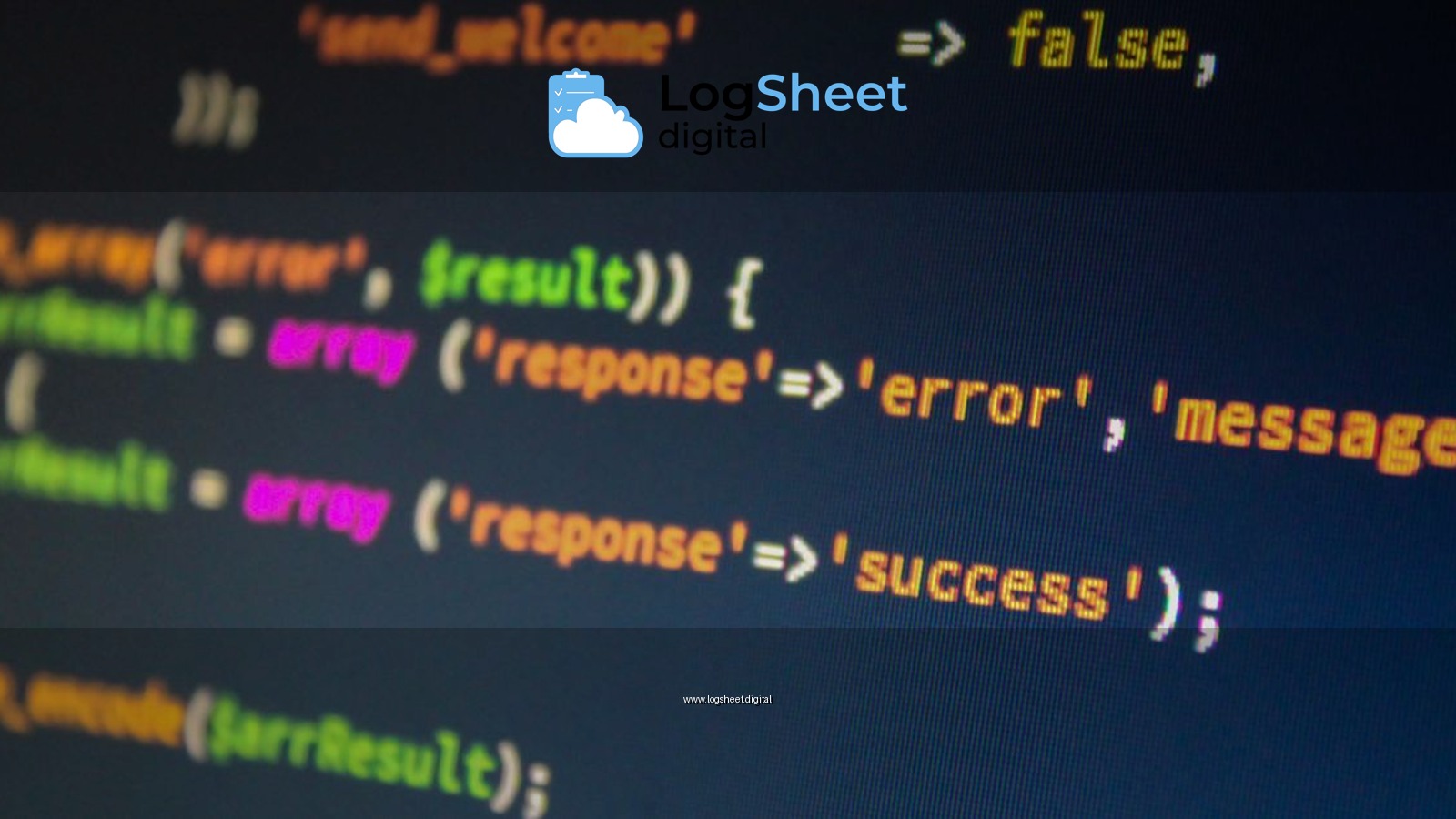 Close-up of PHP code on a monitor, highlighting development and programming concepts.