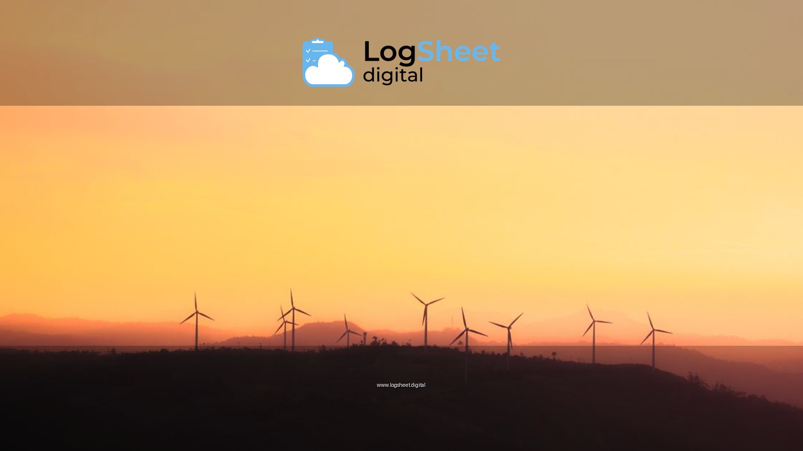 Silhouette of wind turbines at sunset, promoting sustainable energy.